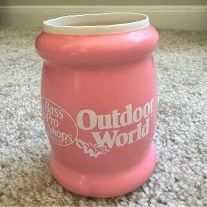 Bass Pro Shops Outdoor World Vintage Can Koozie Coozie Soft Shell- Pink